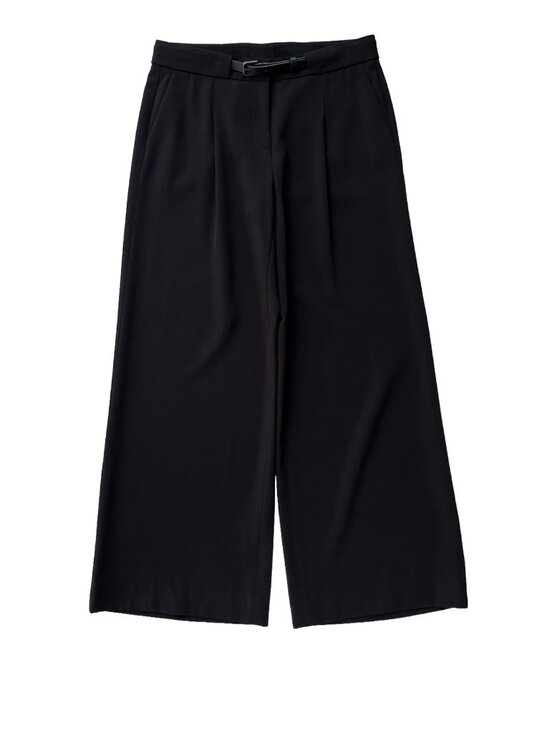Nordstrom Pants - Nordstrom Collection Women's Black Pleated Cropped Wide Leg Pants Size 2